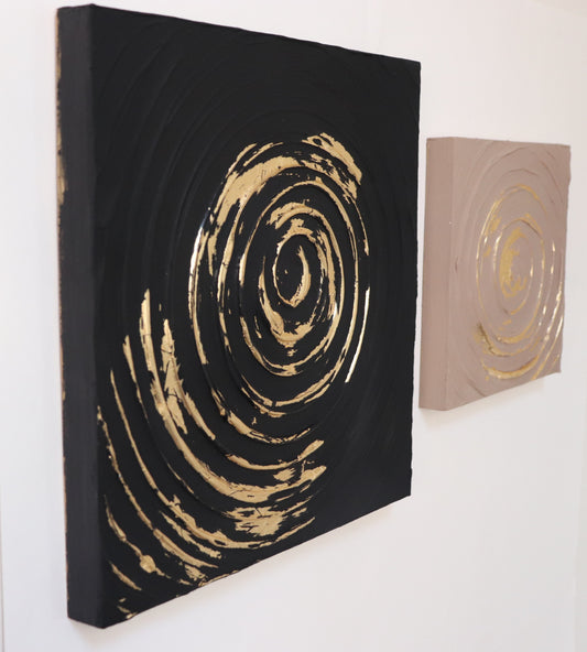 Wall Art Neutral & Gold Leaf