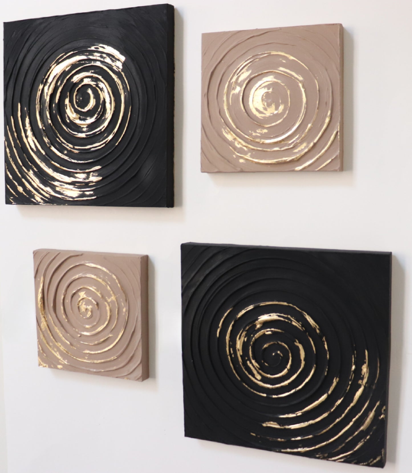Wall Art Neutral & Gold Leaf