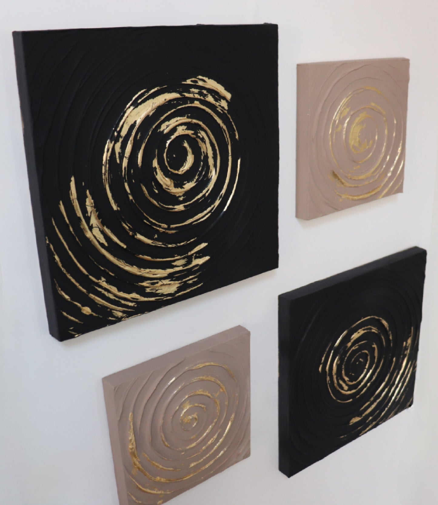 Wall Art Neutral & Gold Leaf